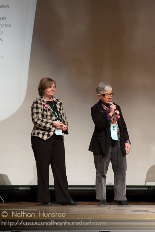 Diane Loeffler and Phyllis Kahn speak on behalf of Margaret Ande